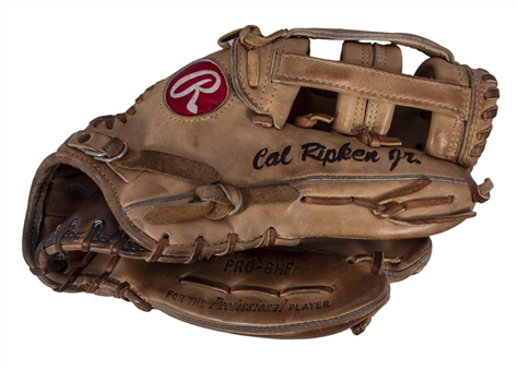 1995 Cal Ripken Jr. Rawlings PRO-6HF Game Used Fielders Glove (Ripken LOA & PSA/DNA) 